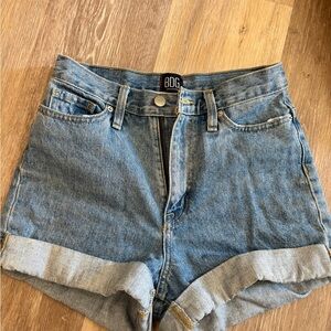 BDG Blue Jean Shorts High-Waisted Cut-Off